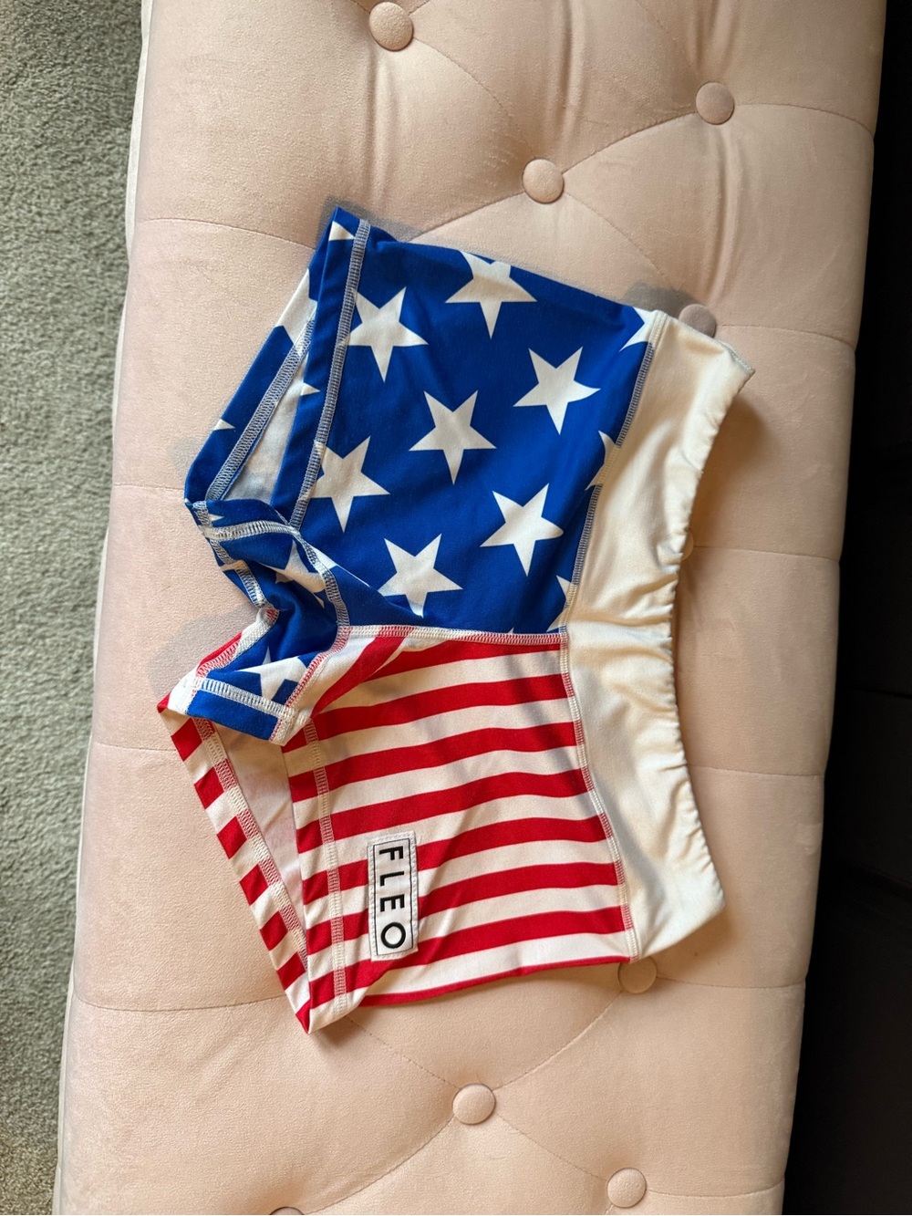 Fleo American Flag Print Shorts Sz S